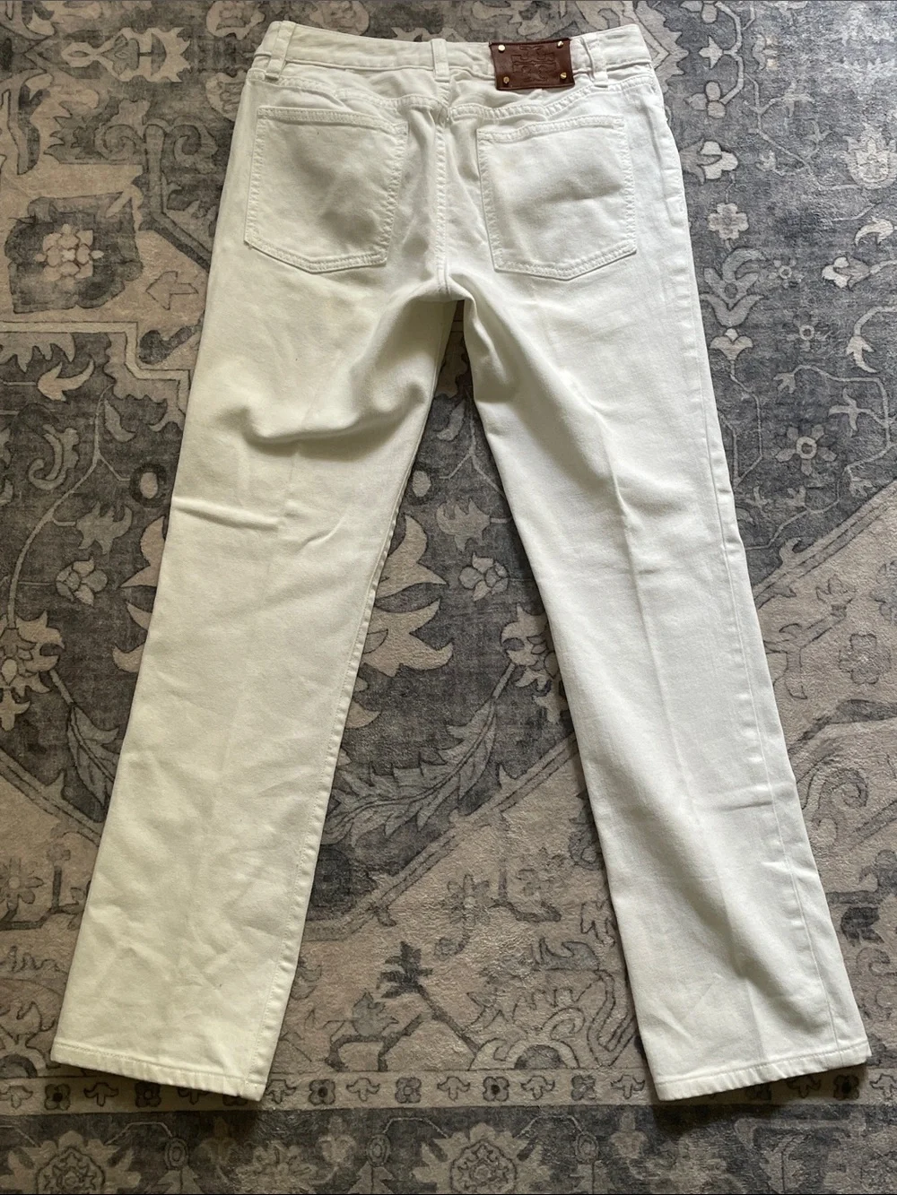Crisp White Straight-Leg Pants